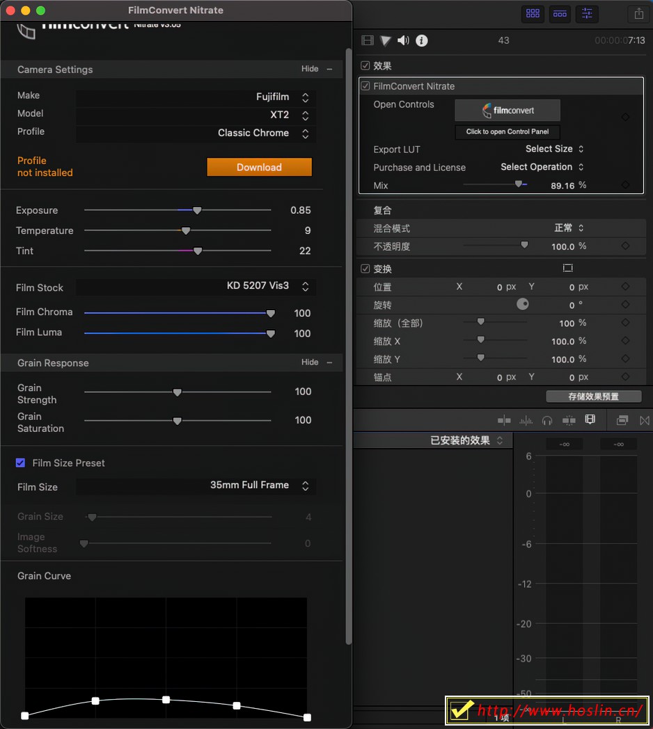 【FCPX插件】数字照片转胶片调色插件 FilmConvert Nitrate for FCPX v3.05插图(2)