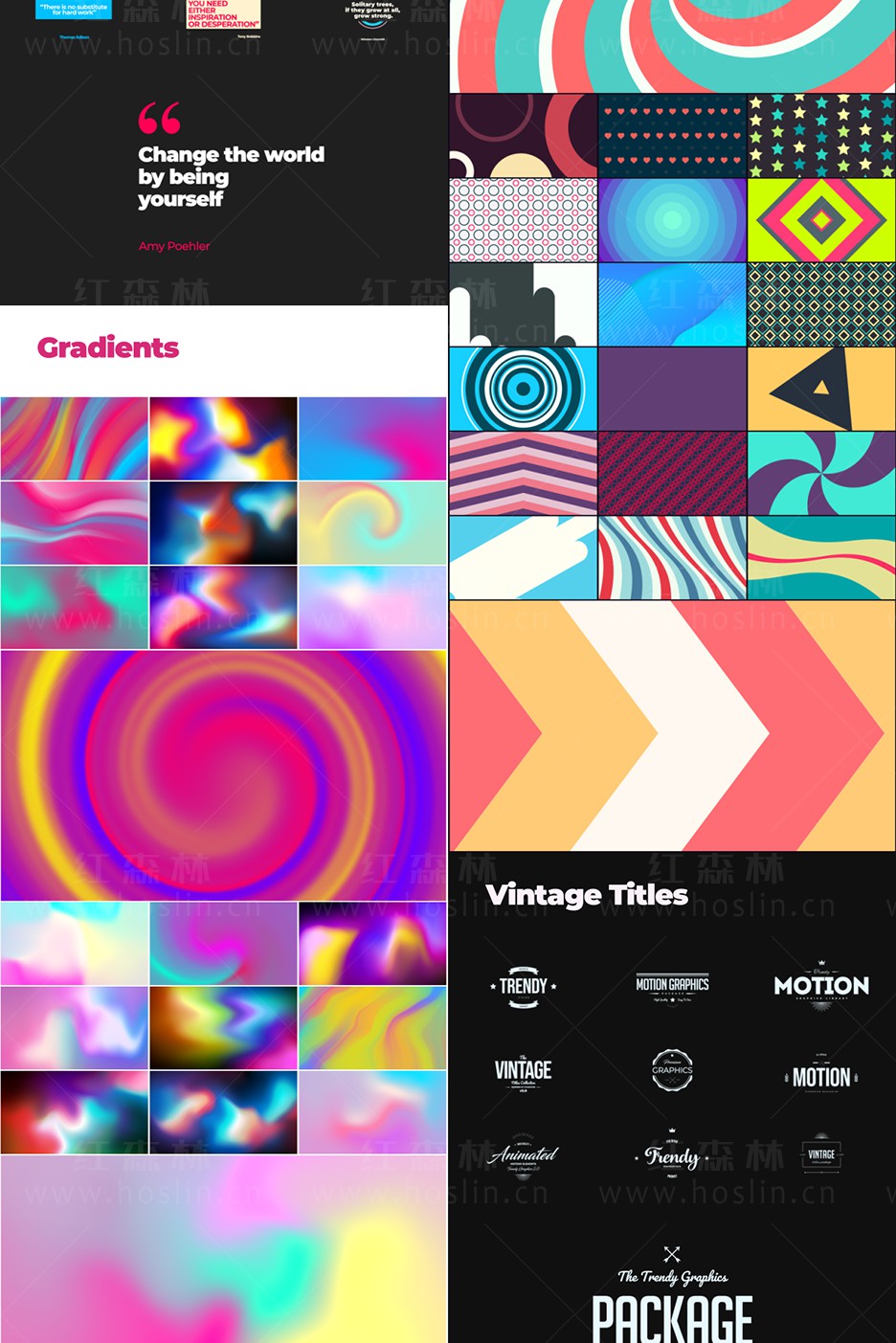 【AE/PR脚本预设】6000种社交媒体文字标题排版设计转场LOGO图标MG图形动画 Trendy Graphics V5.4插图(11)