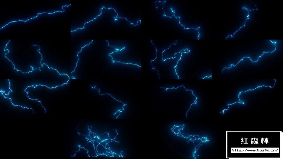 【4K视频素材】262个科幻魔法能量电流雷电闪电特效合成动画 Electric Pack 无光晕版（WithOut Glow）插图(10)