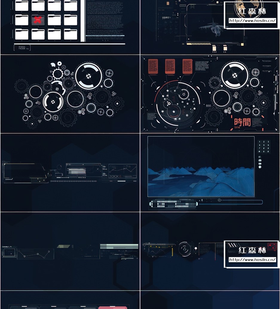 【AE模板】56种HUD未来科技感元素UI动画 HUD Pack 1插图(4)